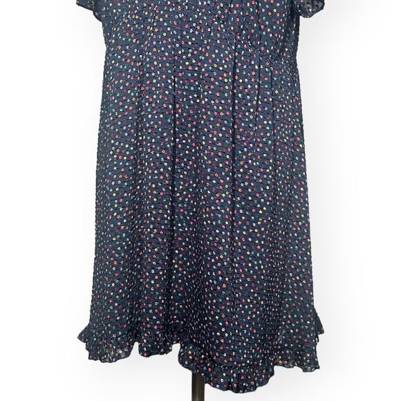 MADEWELL Sugar Dot Dress Flutter Sleeve Ruffle Hem Sundress Coquette Whimsical - Picture 7 of 13